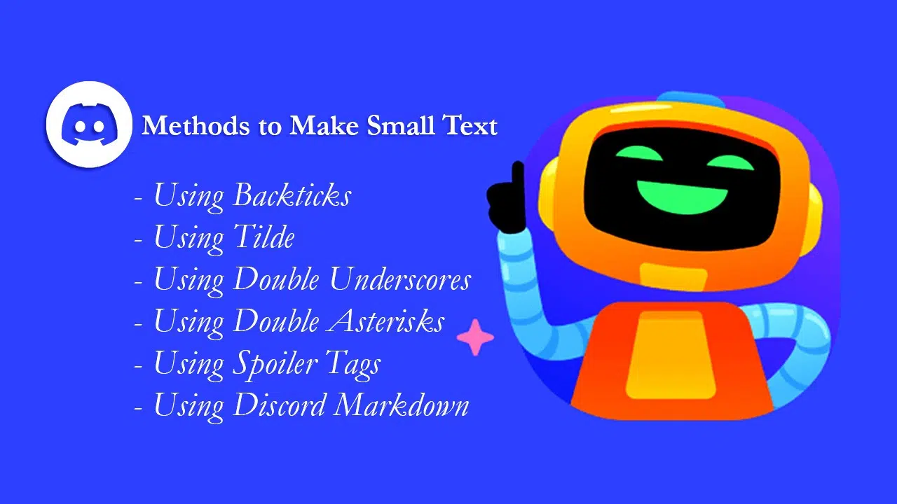 Methods to Make Small Text in Discord