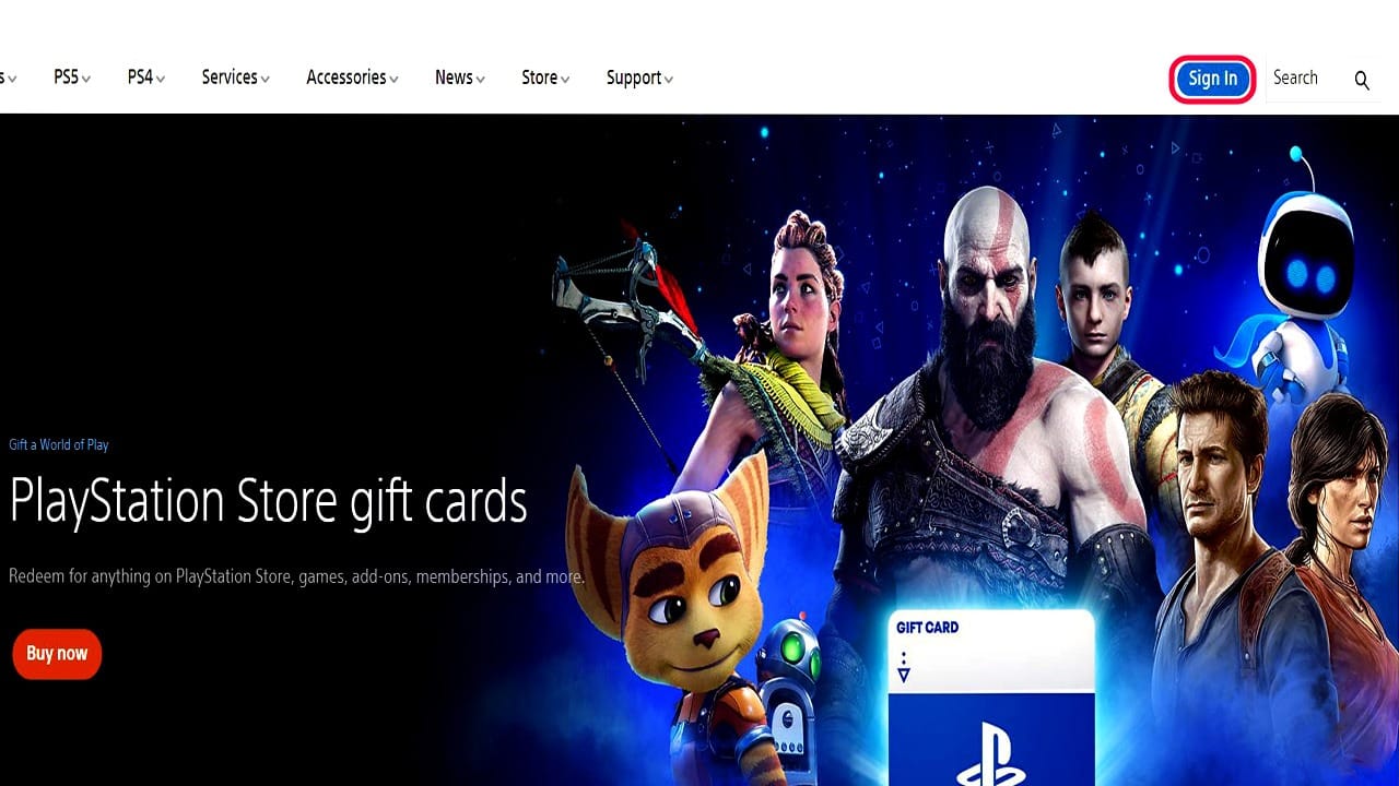 playstation store gift card sign in