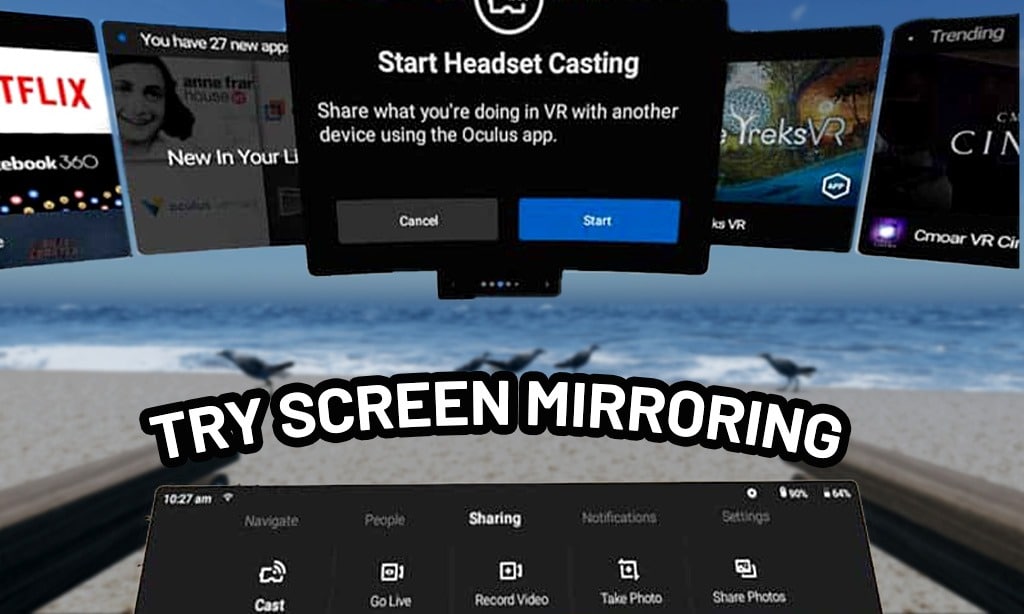try screen mirroring
