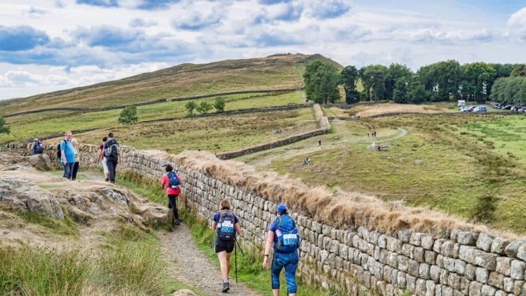 Hadrian's Wall footpath, Northumberland, UK