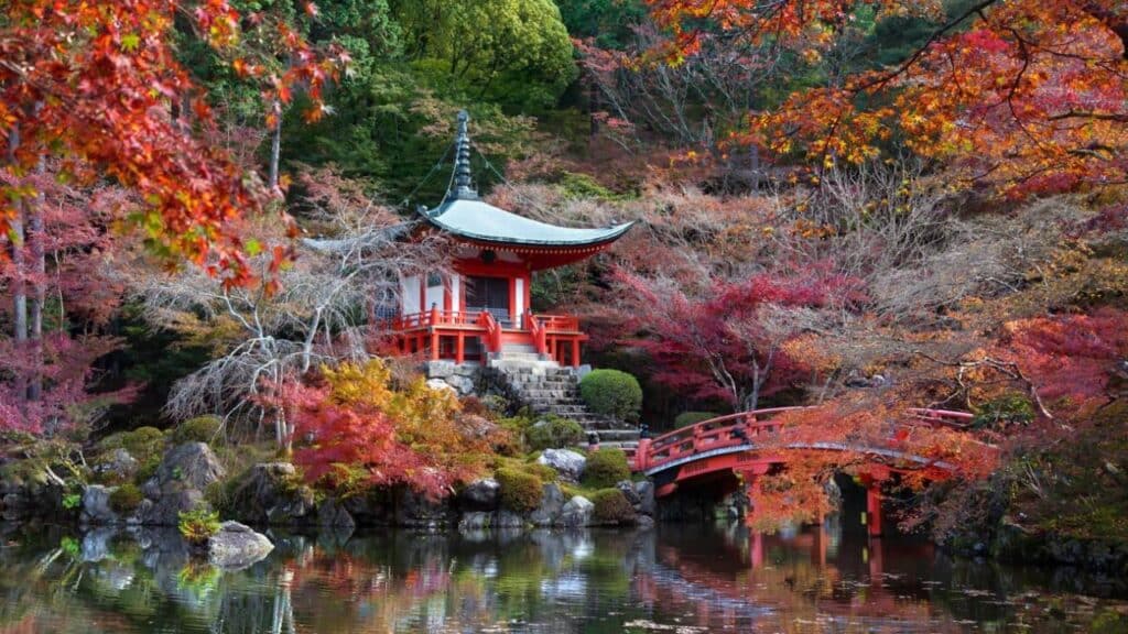 Daigoji, temple of the Shingon sect of Japanese Buddhism and a designated world heritage site by UNESCO in Kyoto , Japan 