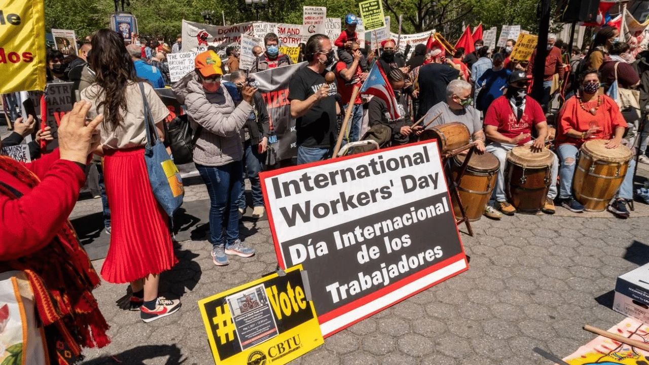 International Workers' Day activists