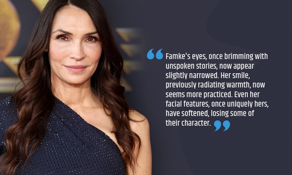 speculations about famke janssen face transformation