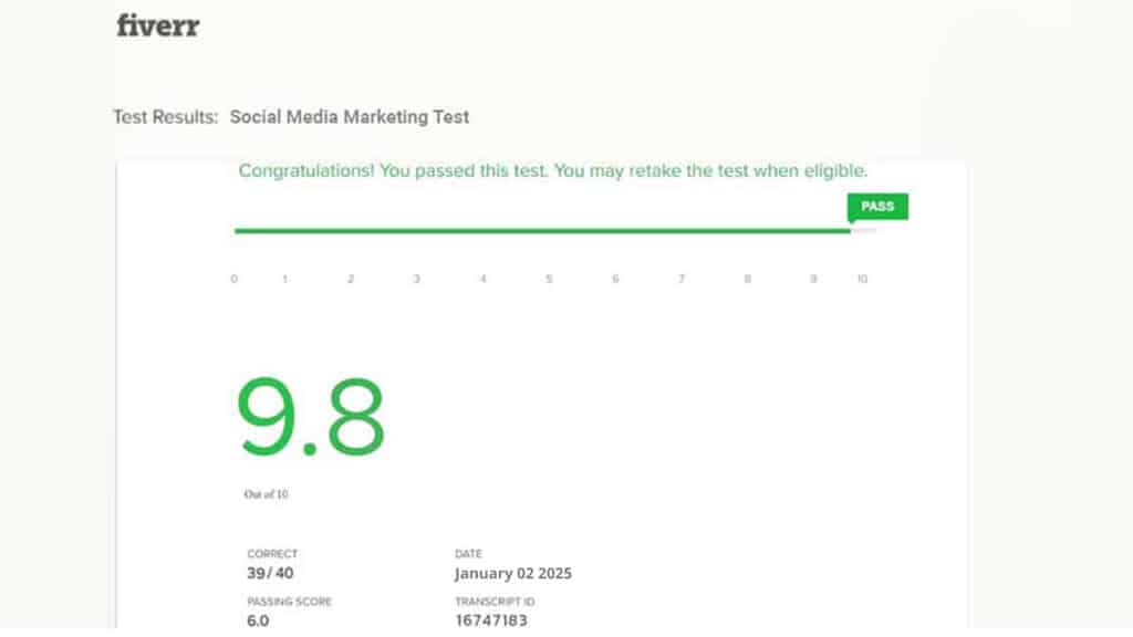 Fiverr Social Media Marketing Skill Test Answers 2025