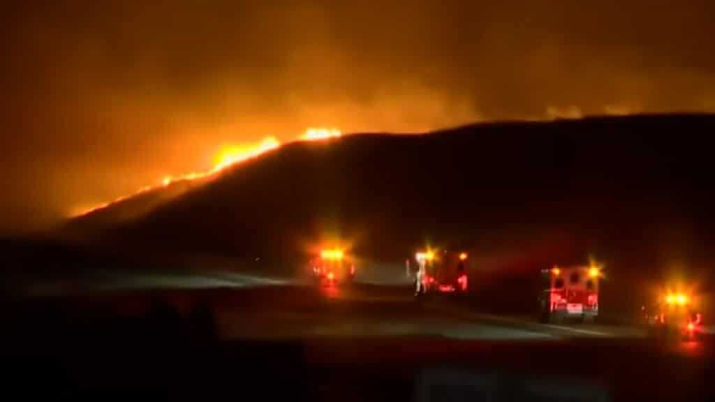 Firefighters Fight Corral Fire Near Tracy