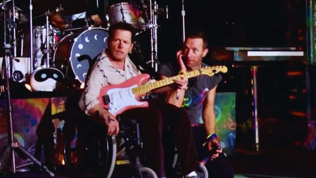 Michael J. Fox Jams with Coldplay Glastonbury 2024