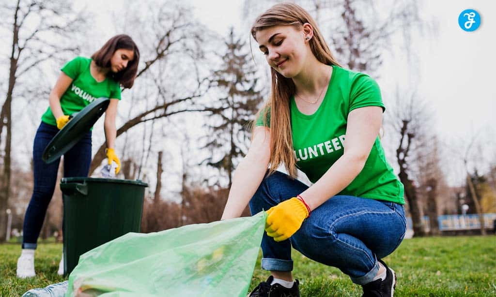 Eco-friendly action promoting community involvement and environmental responsibility