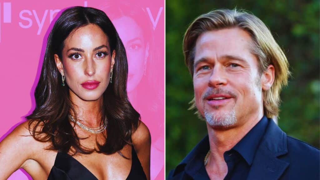 brad pitt ines de ramon red carpet debut