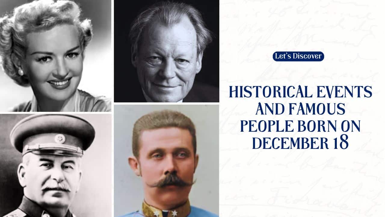 Historical Events and Famous People Born on December 18