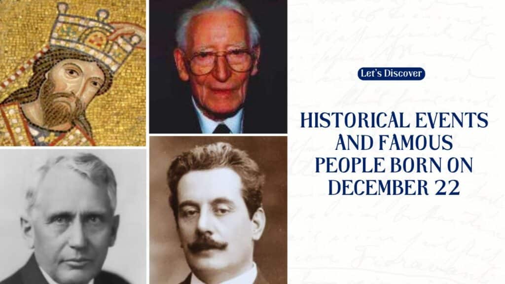 Historical Events and Famous People Born on December 22