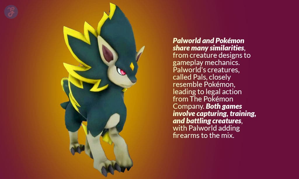 palworld and pokemon similarities