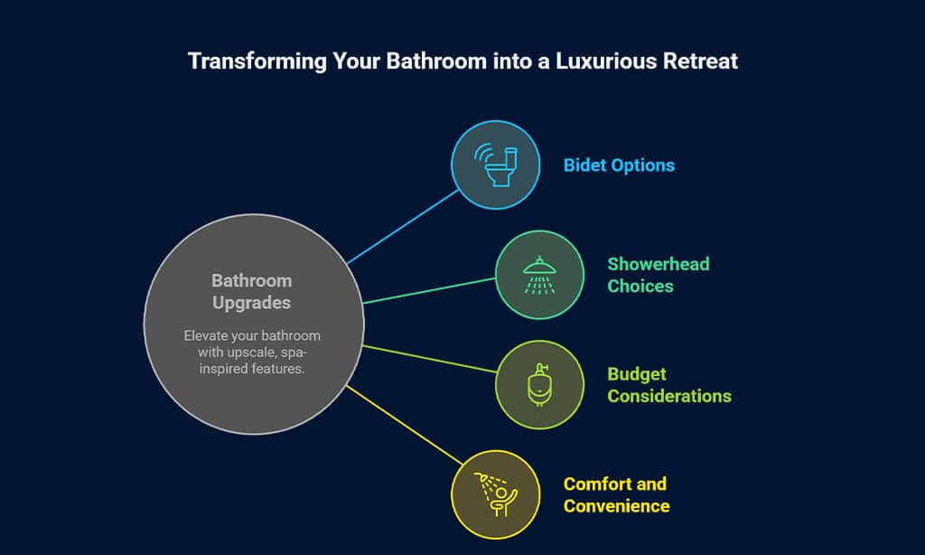 Add Luxury Features Like a Bidet or High-End Showerhead