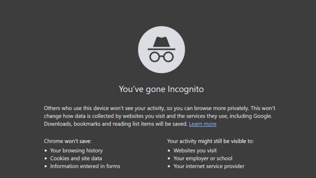 Incognito Mode Data Privacy