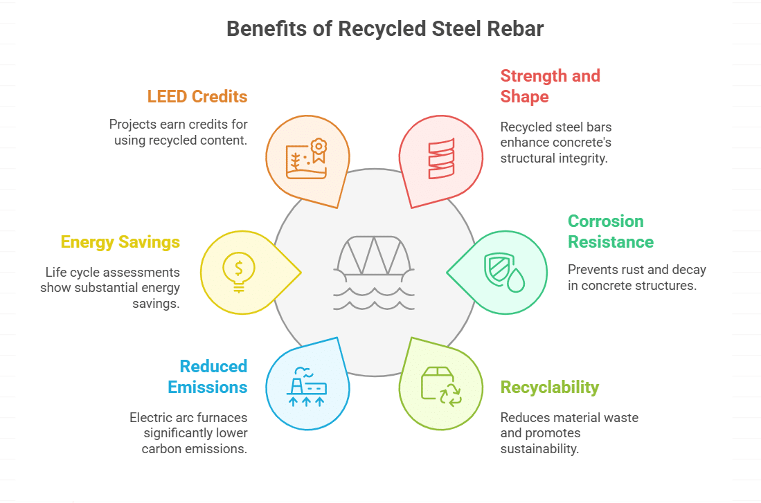 How Do Recycled Steel Reinforcement Bars Improve Concrete Structures