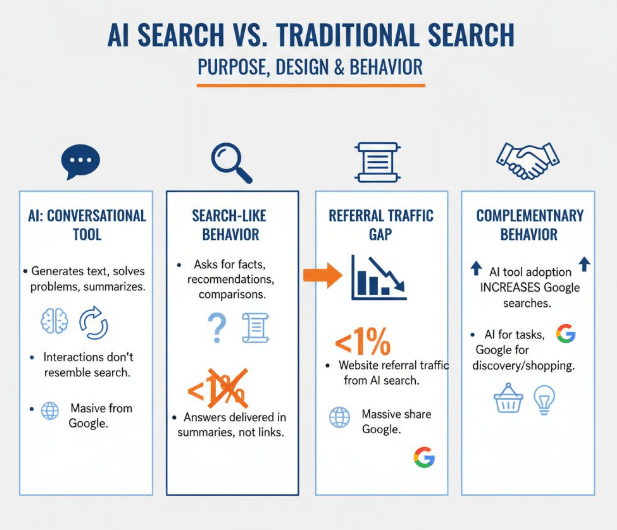 How AI Search Compares to Traditional Search