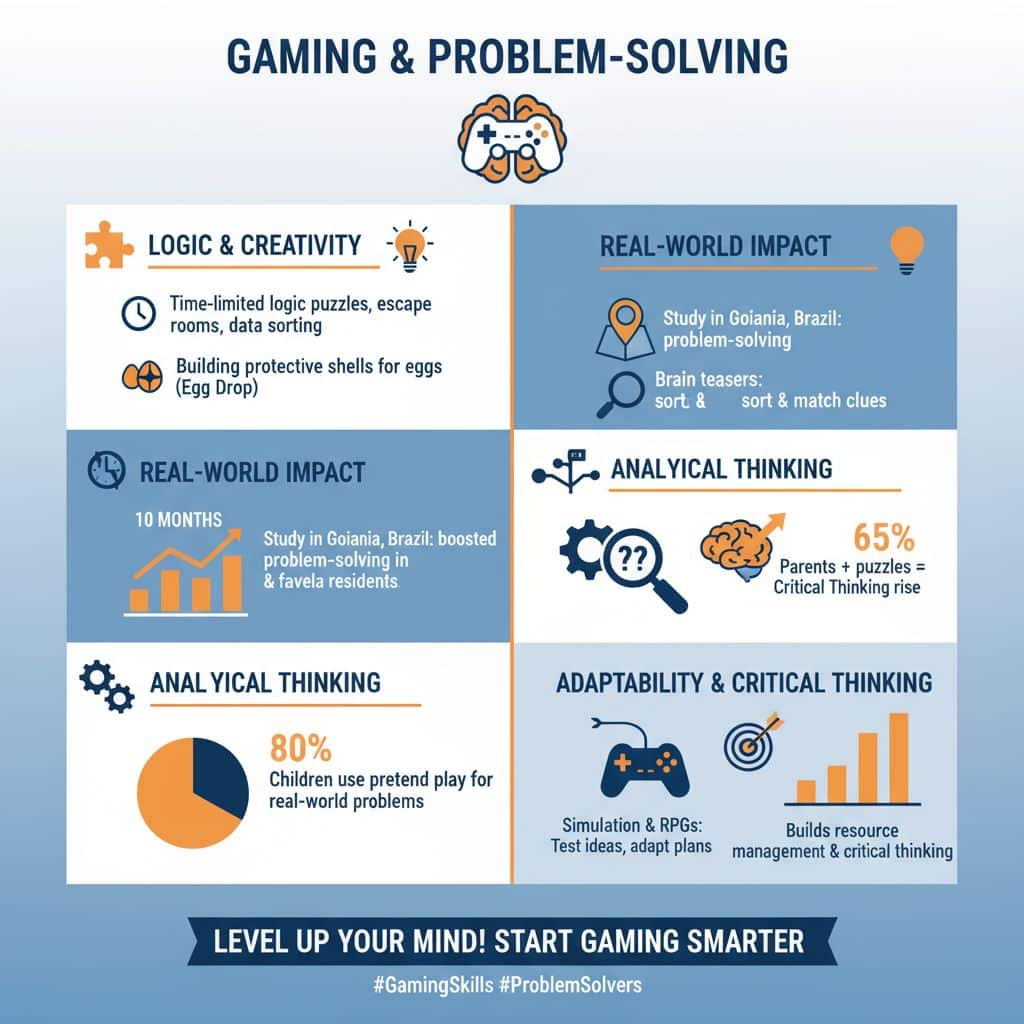How does gaming enhance problem-solving skills