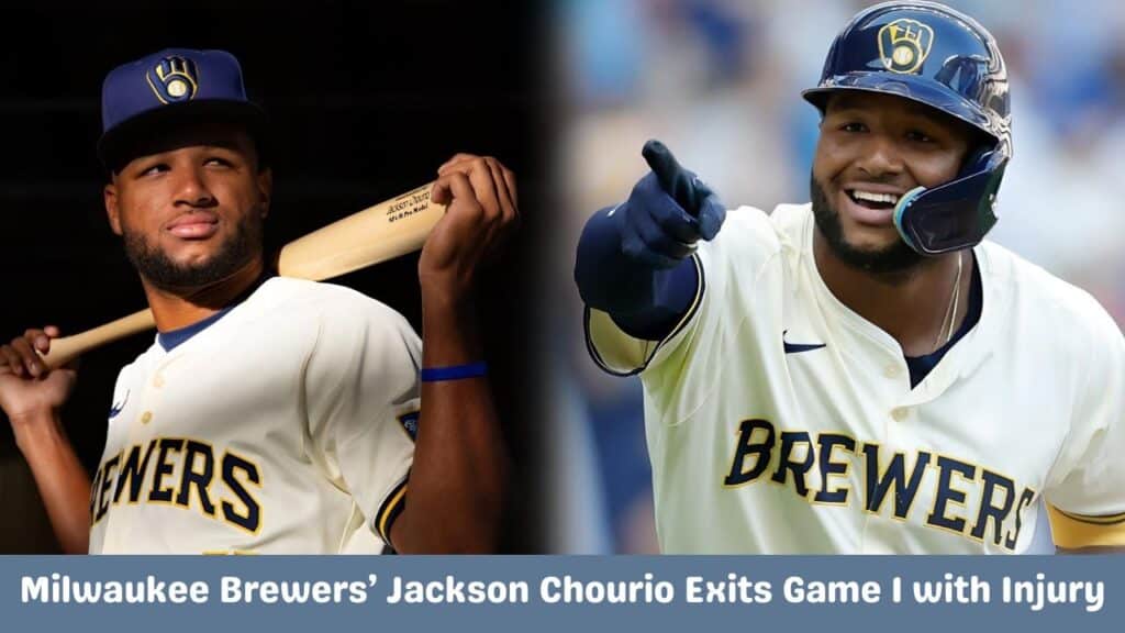 milwaukee brewers jackson chourio exits game