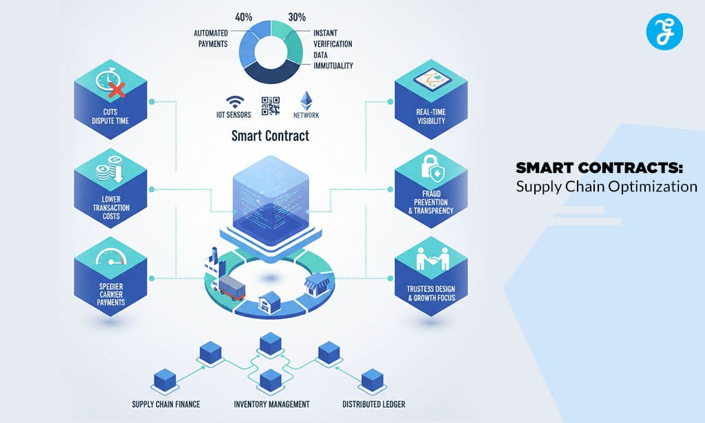 How do smart contracts improve supply chain efficiency?