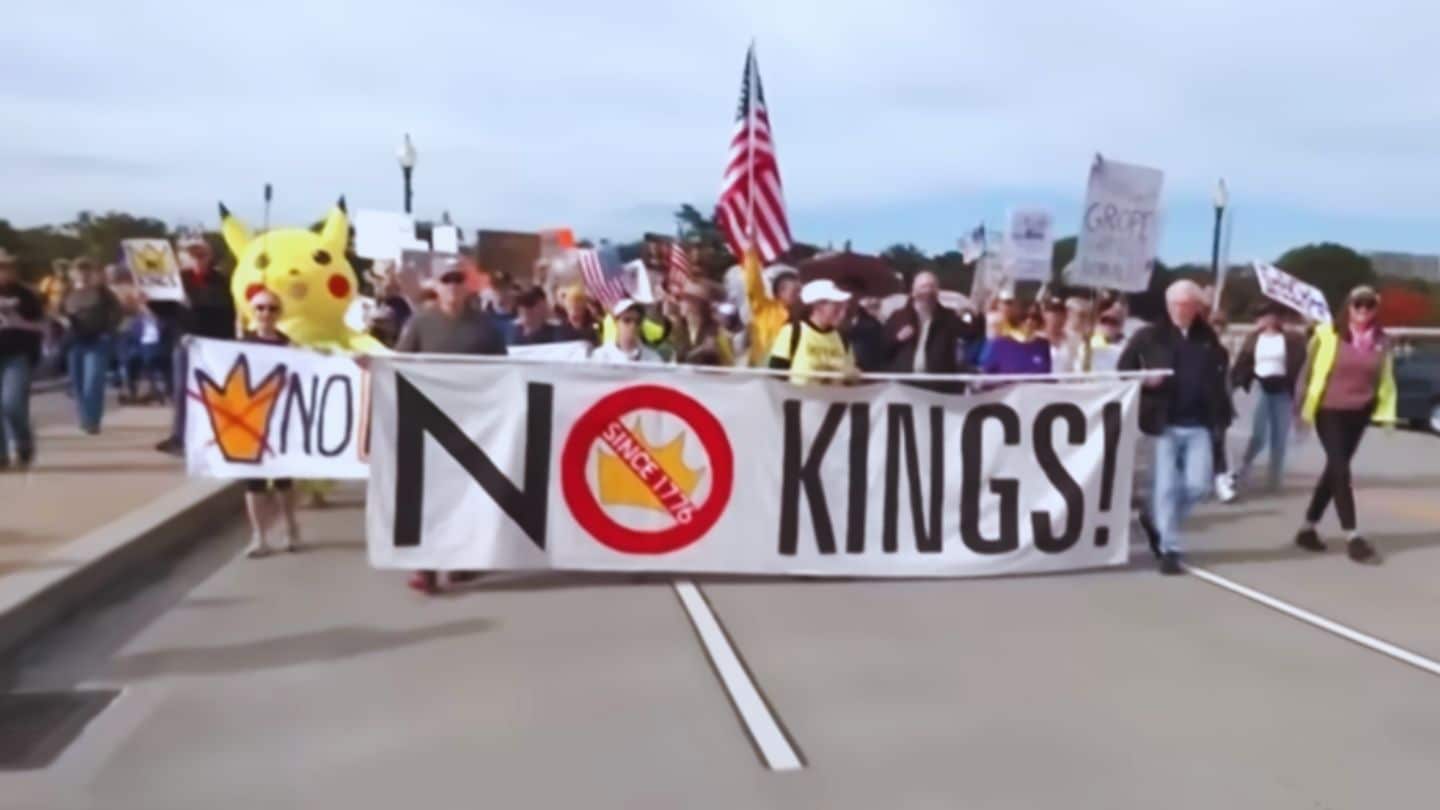 Trump Posts AI Video Mocking ‘No Kings’ Protesters Online