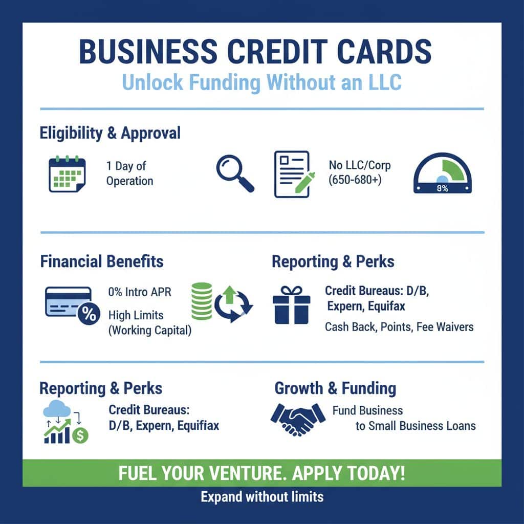 Using Business Credit Cards Without a Registered Entity