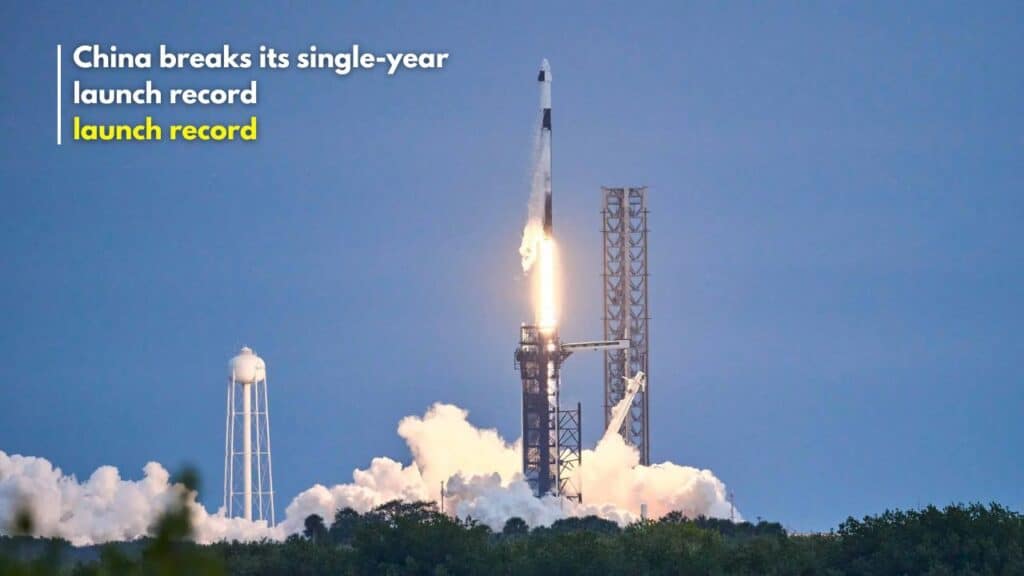China breaks launch record