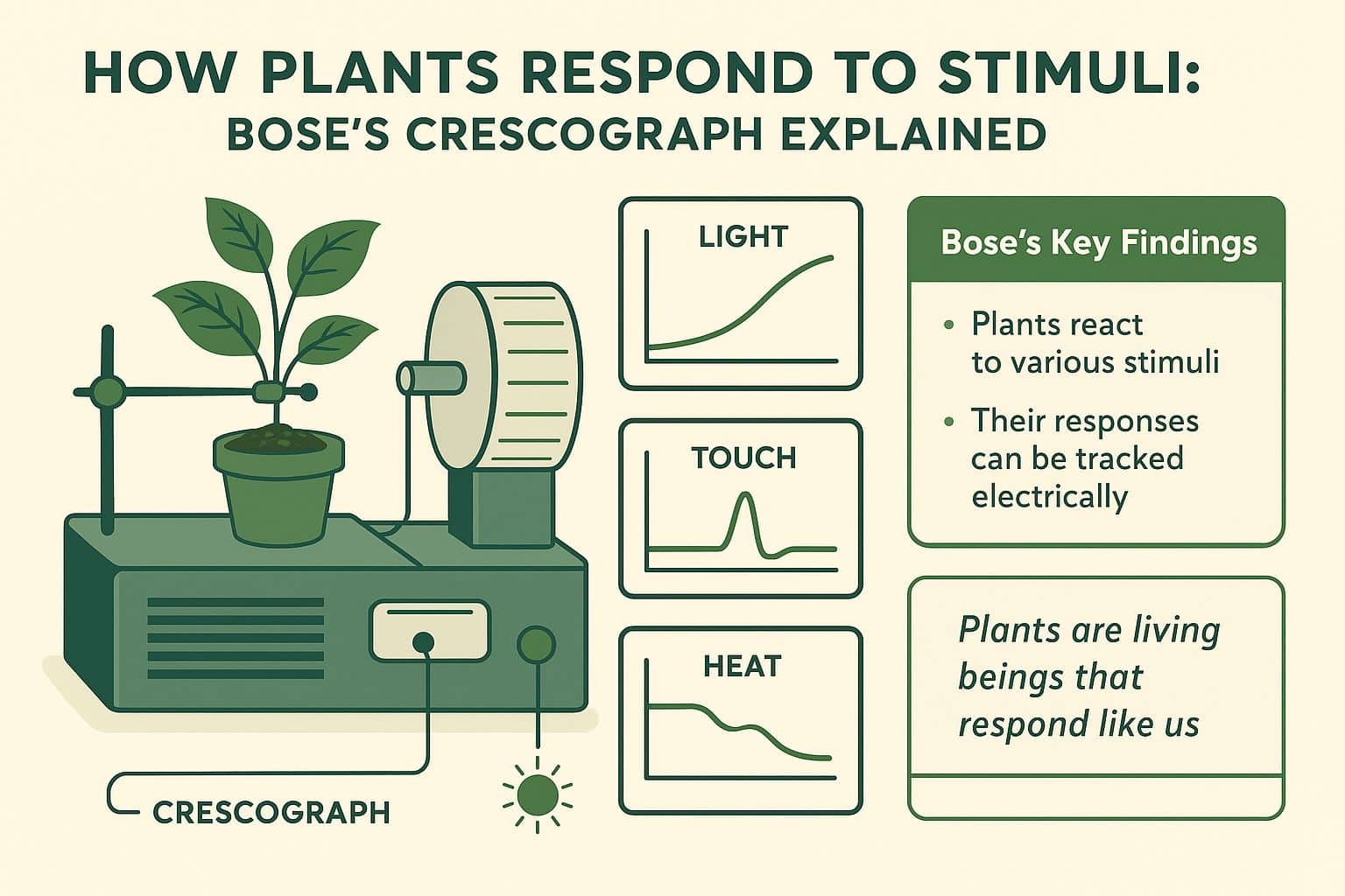 Crescograph of Sir Jagadish Chandra Bose Explained
