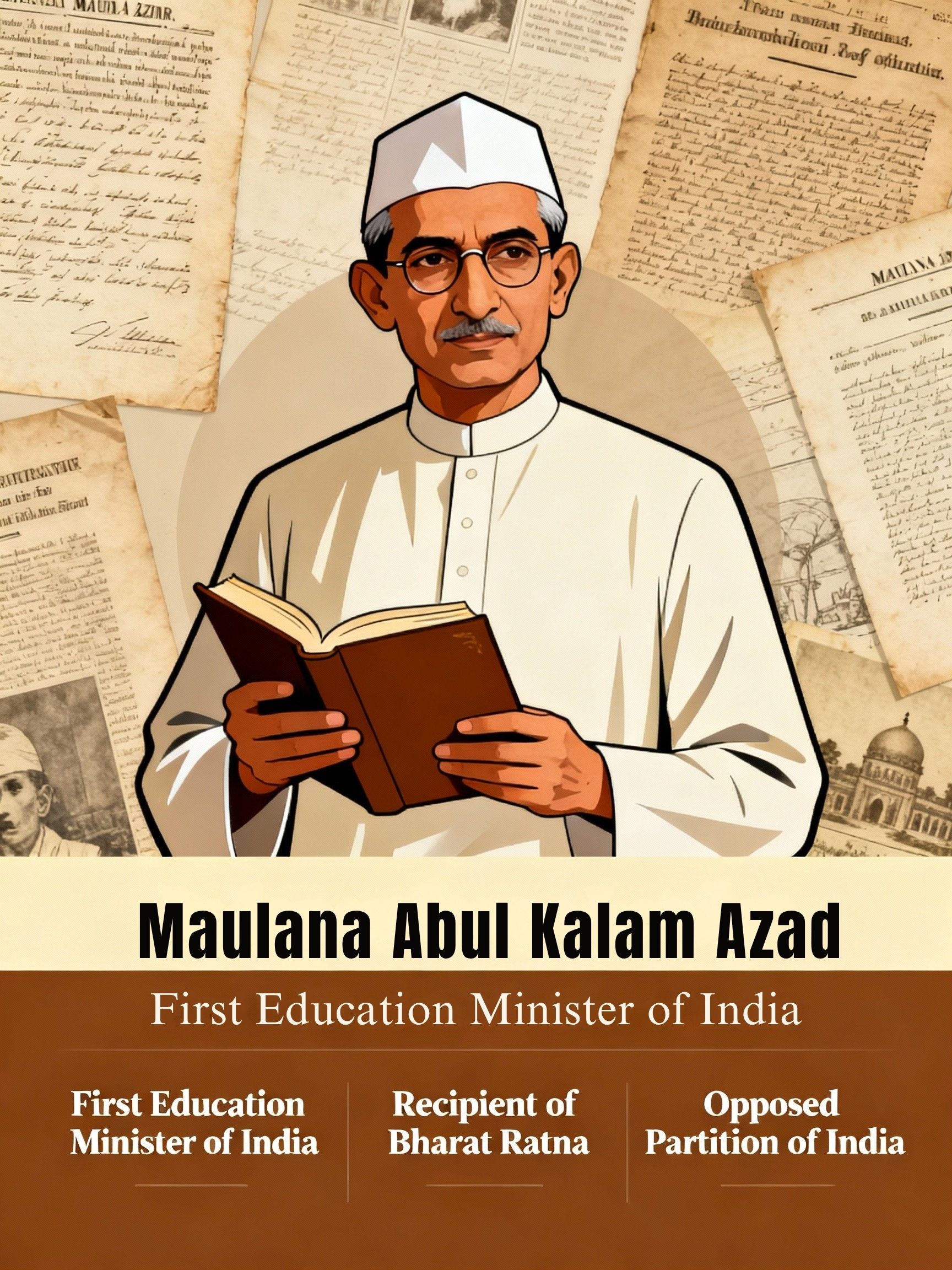 Independence Leader First Education Minister of India