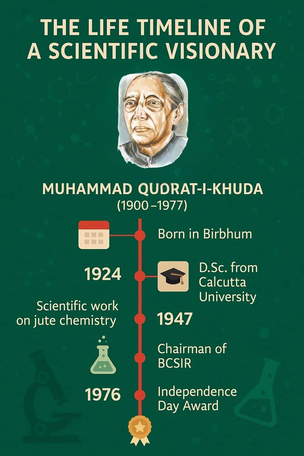 Life Timeline of Dr. Muhammad Qudrat-i-Khuda