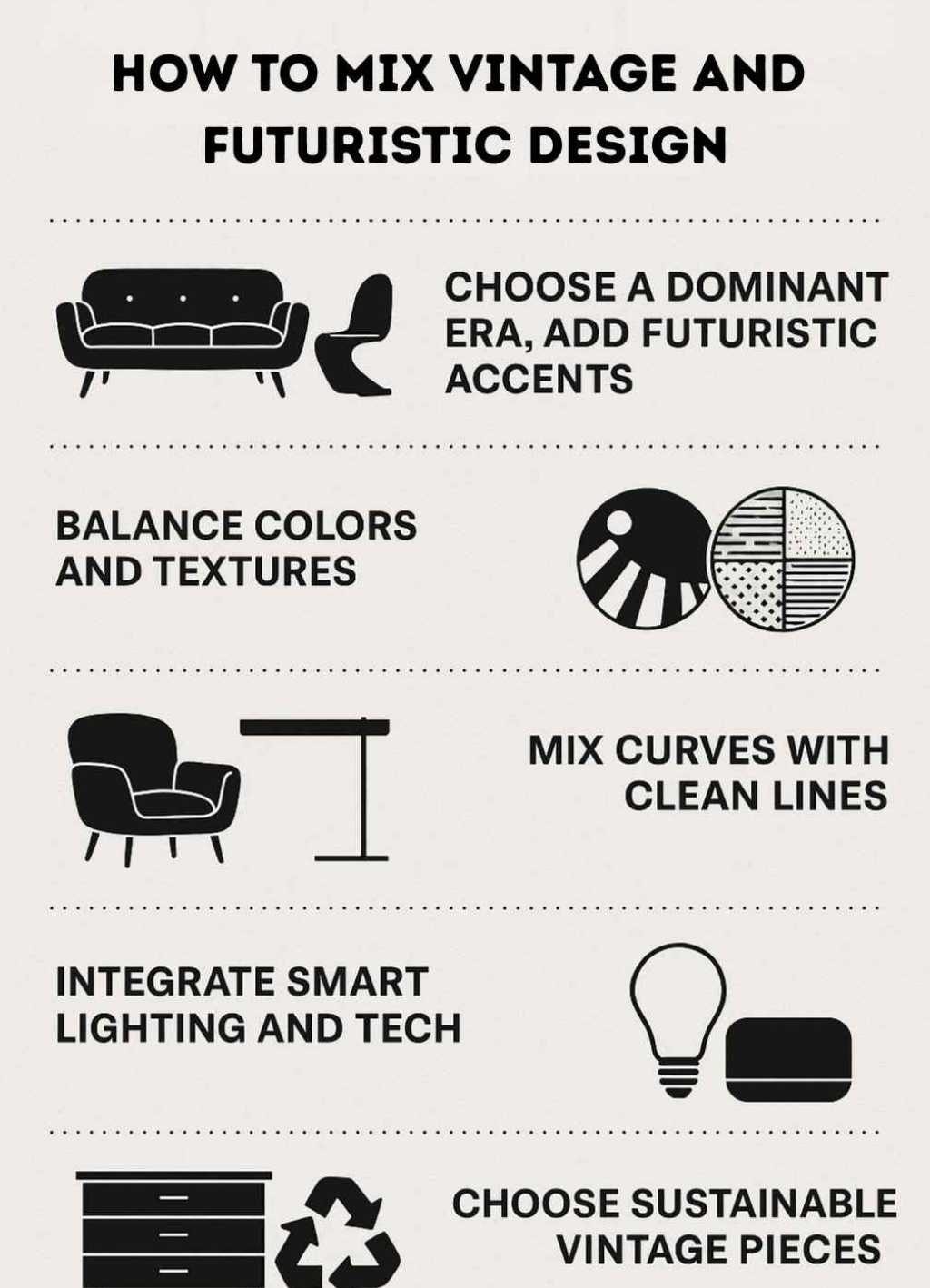 Mix vintage and futuristic design