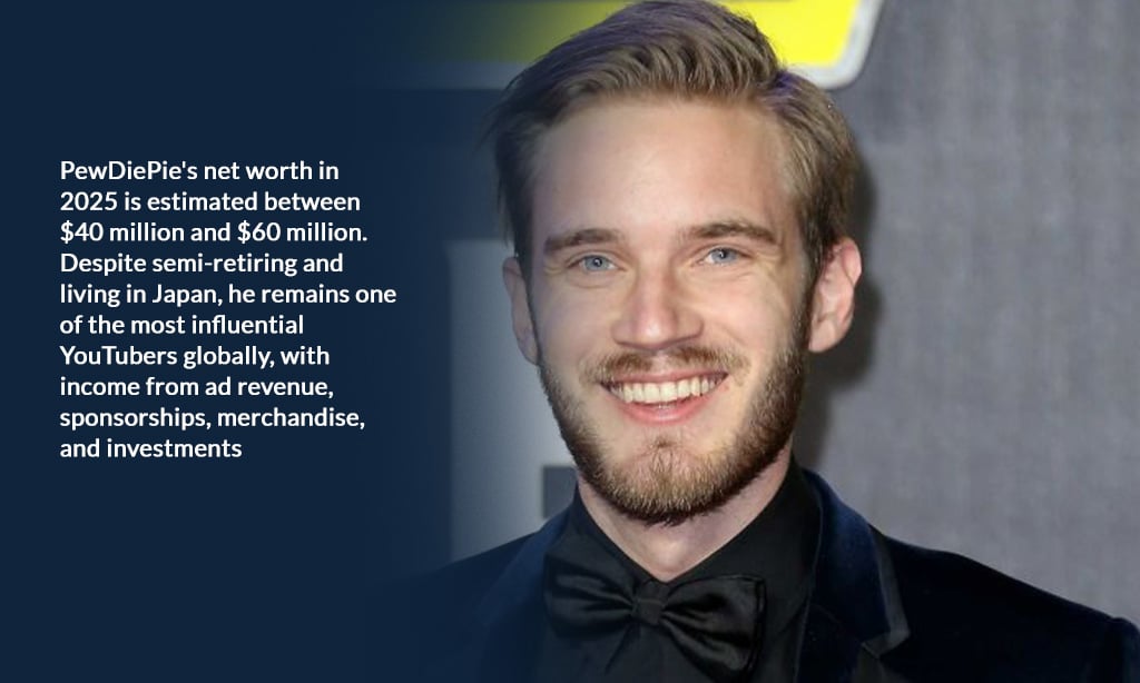 pewdiepie net worth in 2025