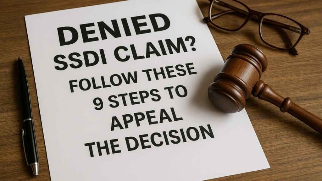 Denied SSDI Claim Steps to Appeal the Decision