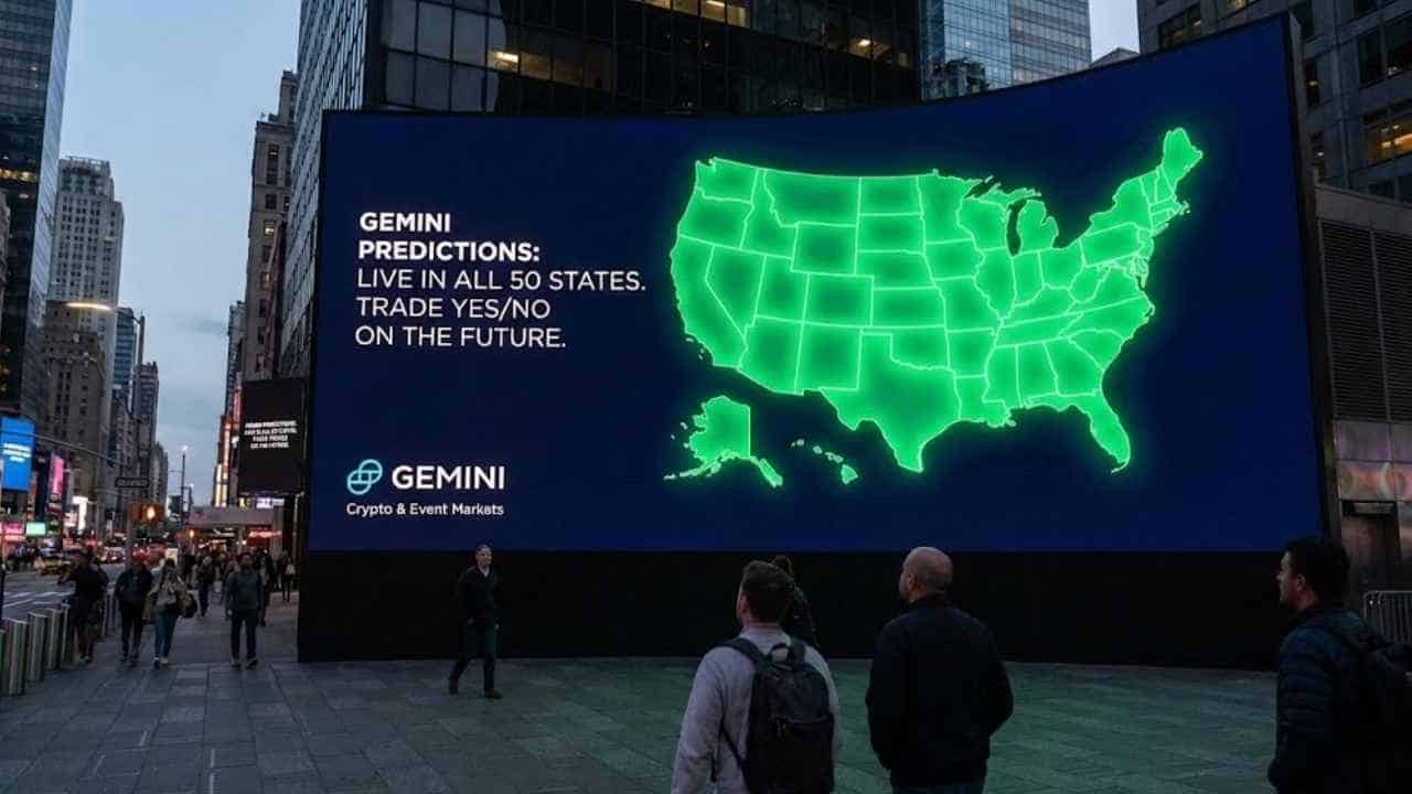 Gemini Prediction Markets Launch Nationwide in All 50 States