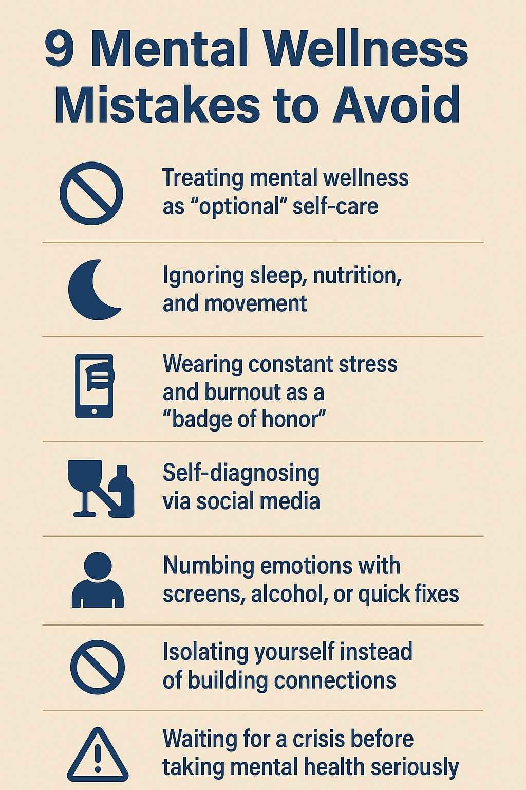 mental wellness mistakes