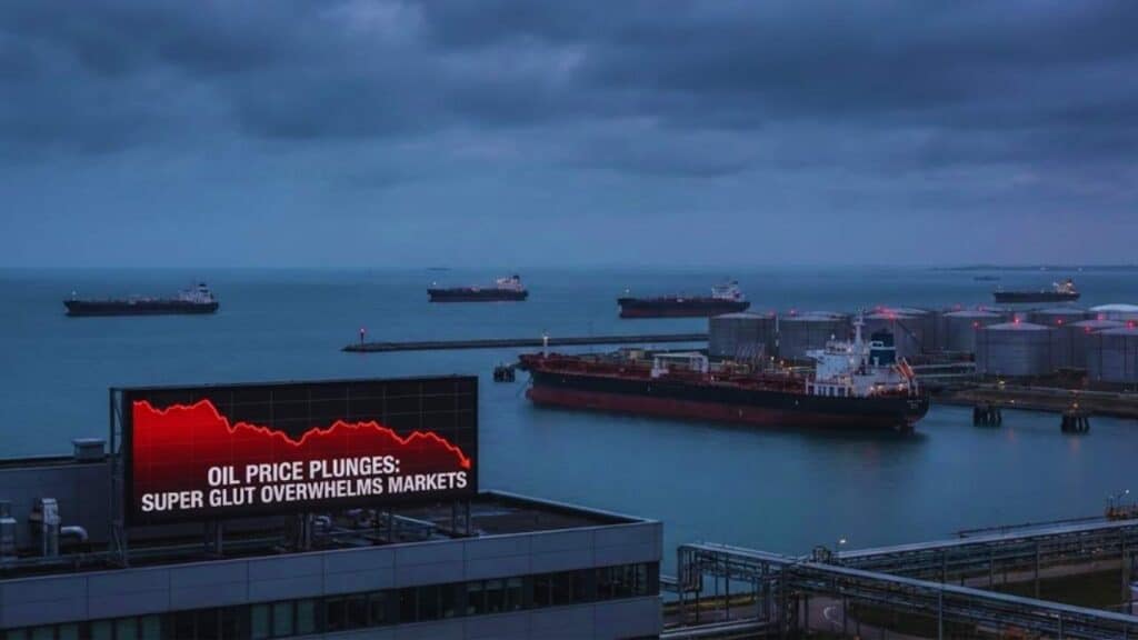 Oil Prices Fall as Super Glut Fears Overwhelm Global Markets