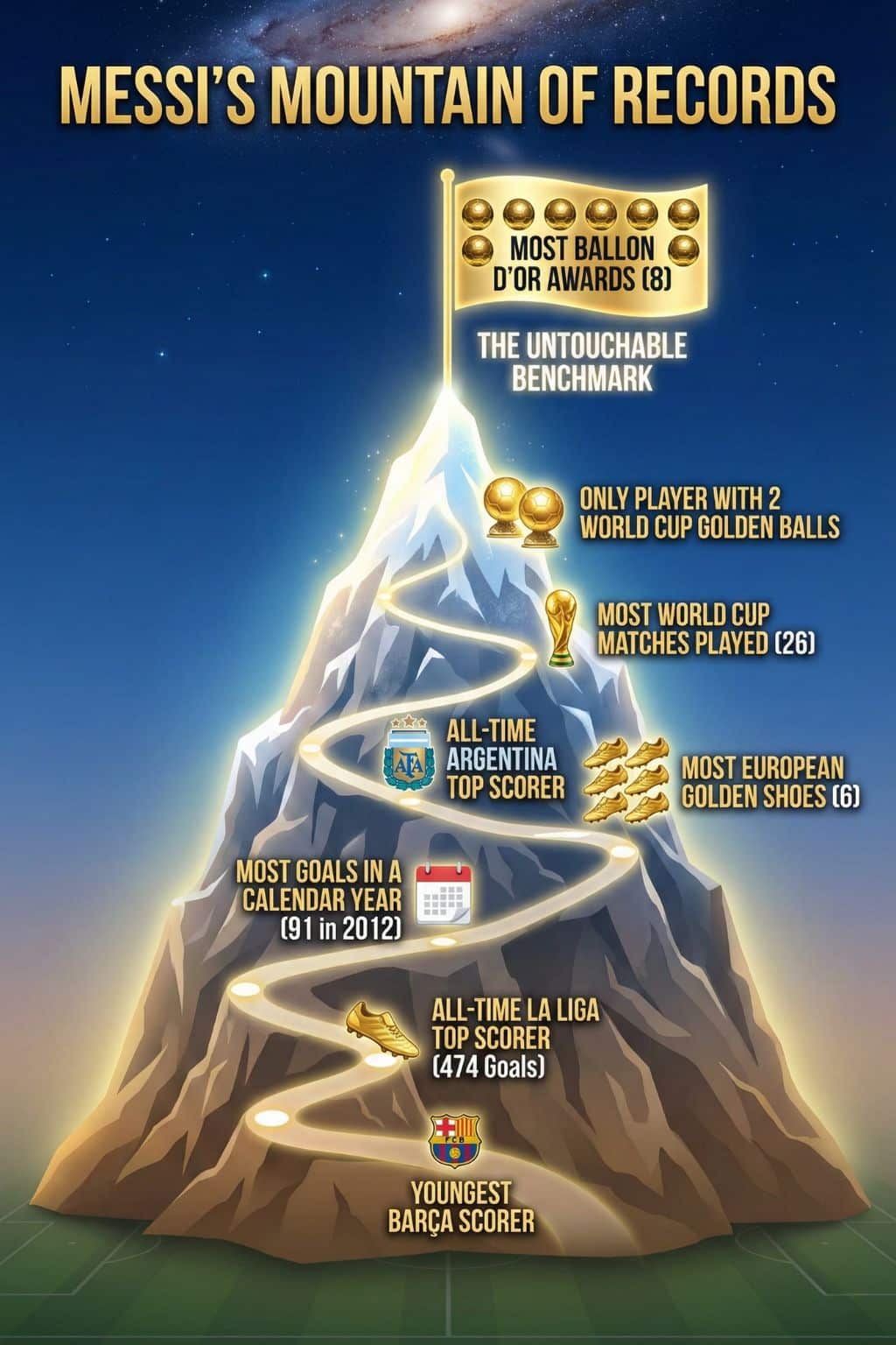 Records Achieved By Messi