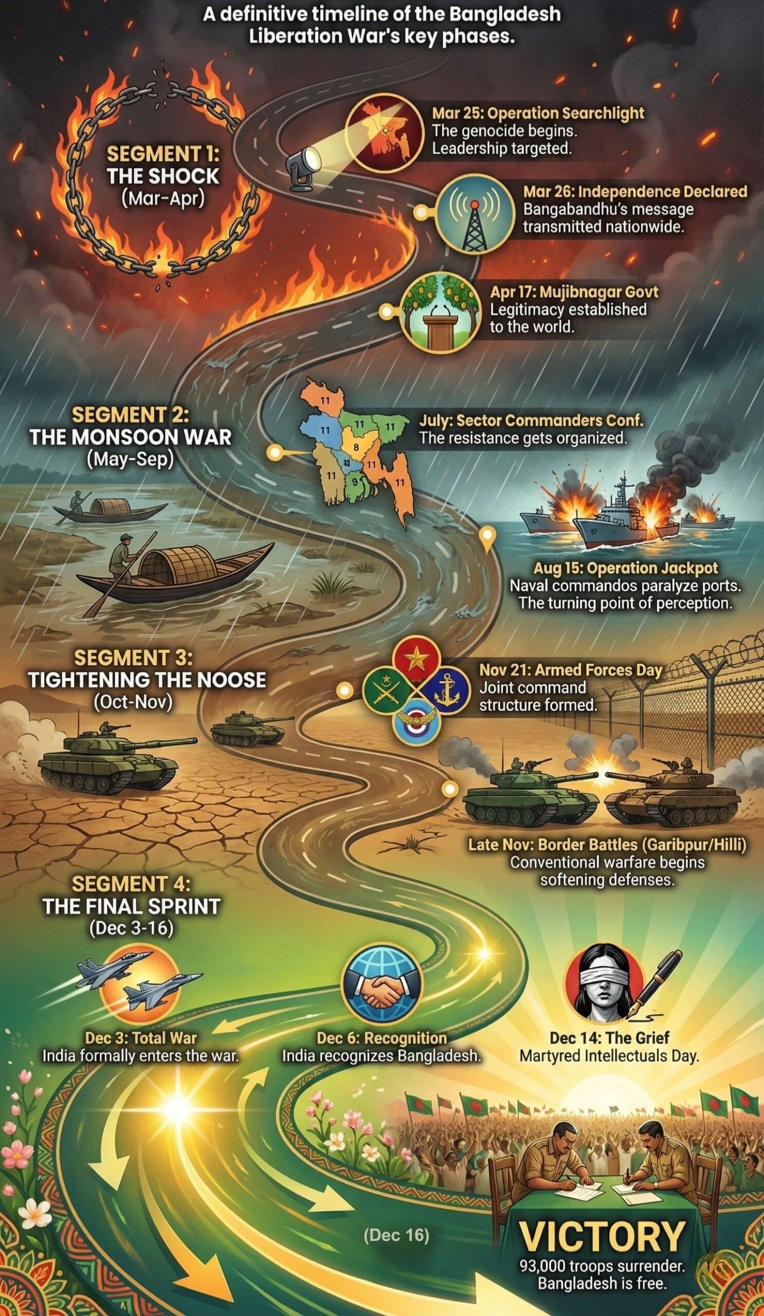 The Timeline of 1971 Liberation War of Bangladesh