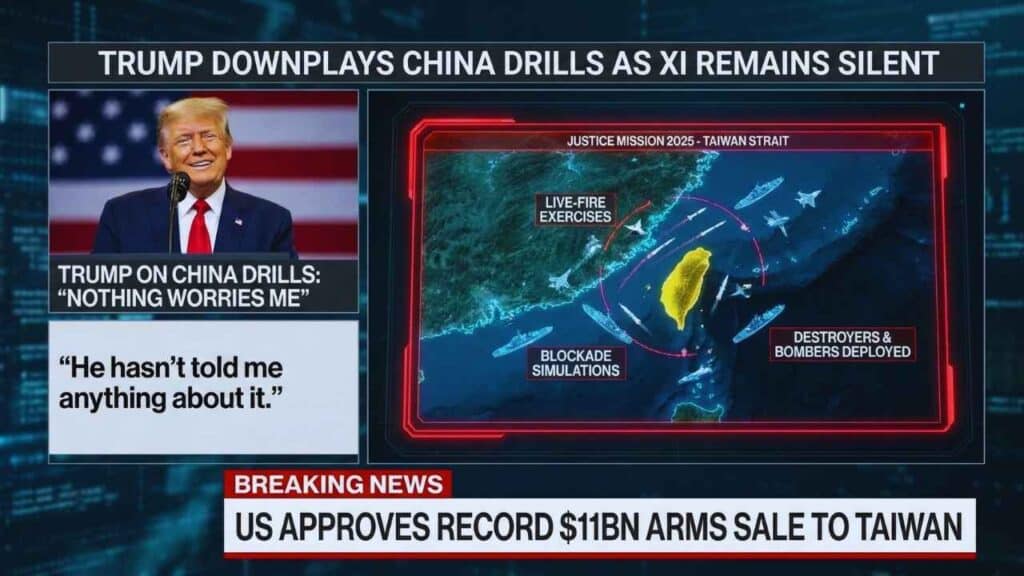 Trump Downplays China Drills