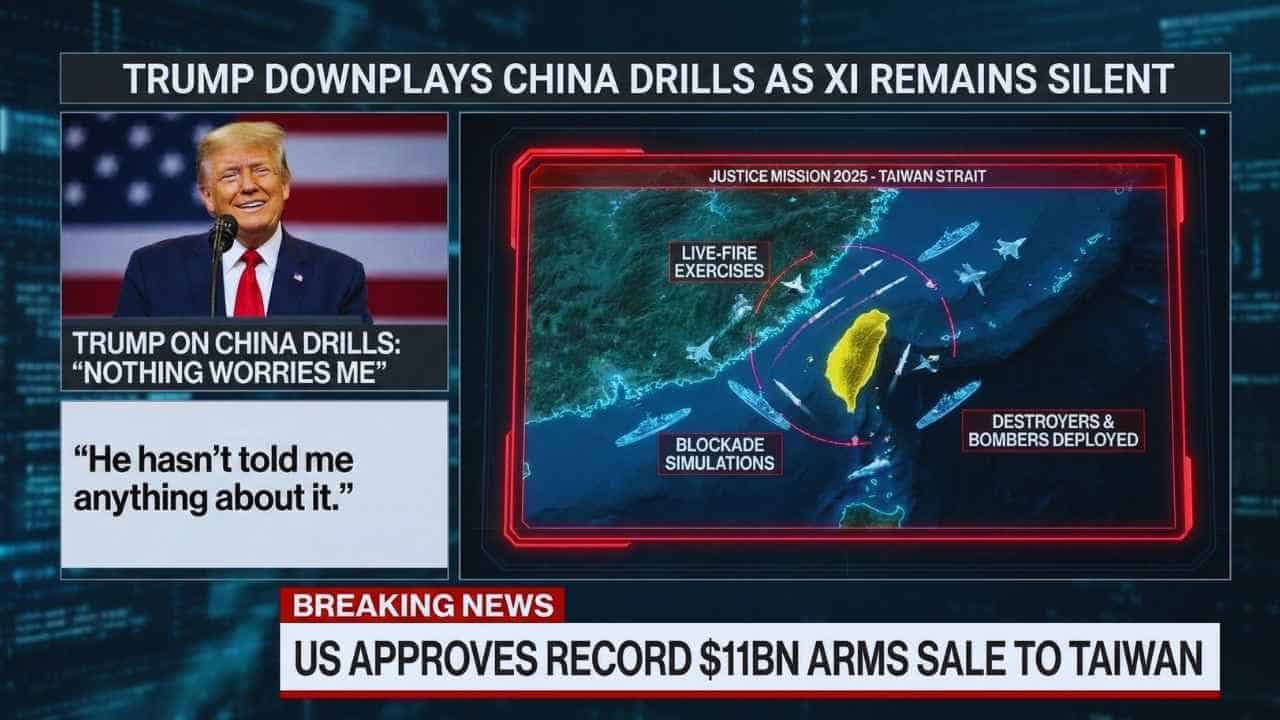 Trump Downplays China Drills
