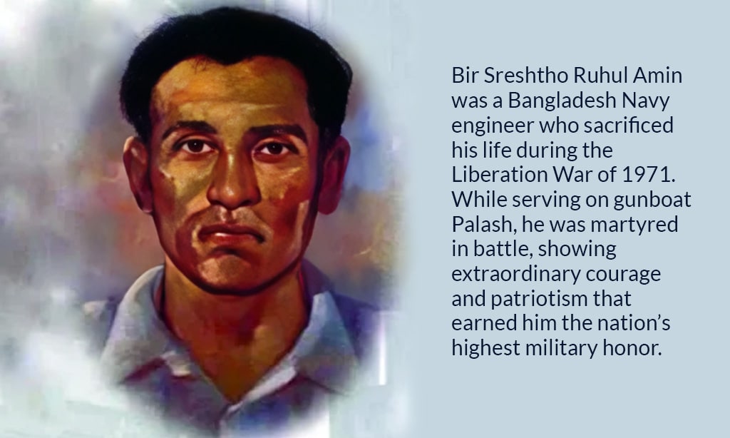 Who is Bir sreshto Ruhul amin