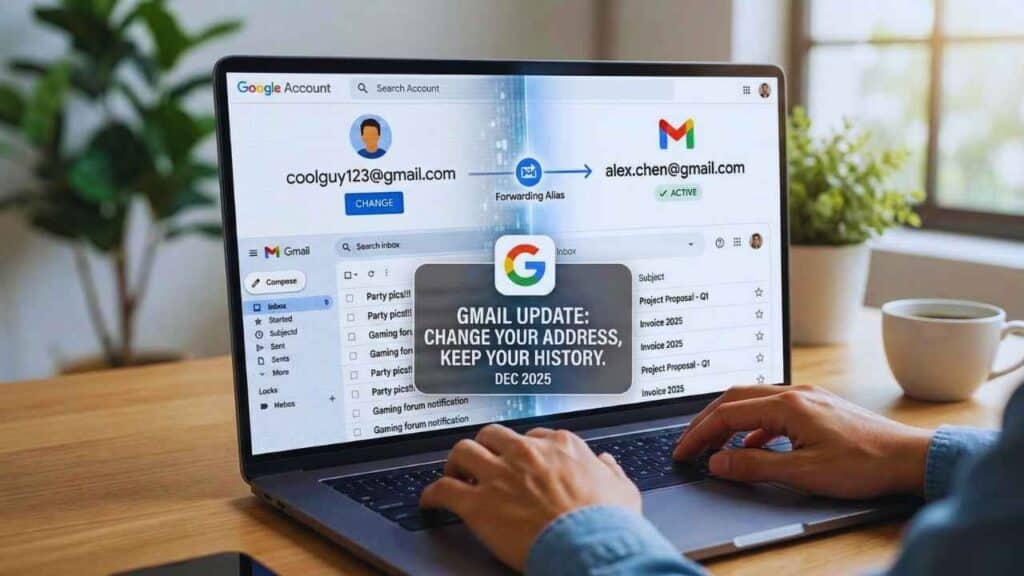 gmail address change