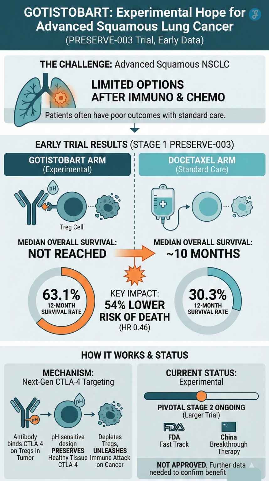 gotistobart lung cancer drug