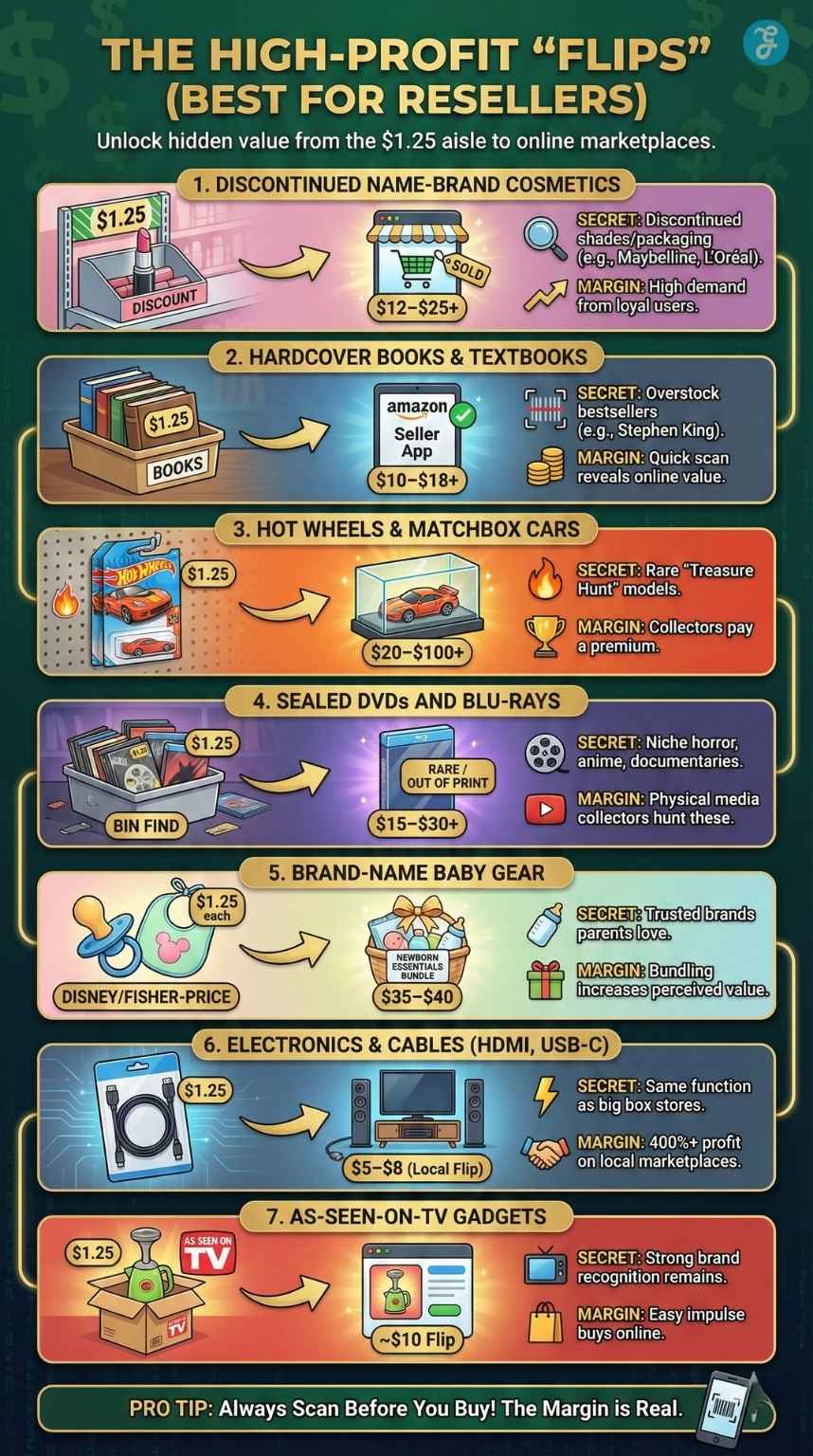 high margin dollar store items