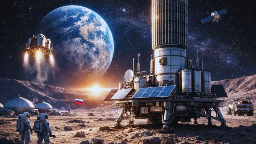 russia nuclear power plant on the moon