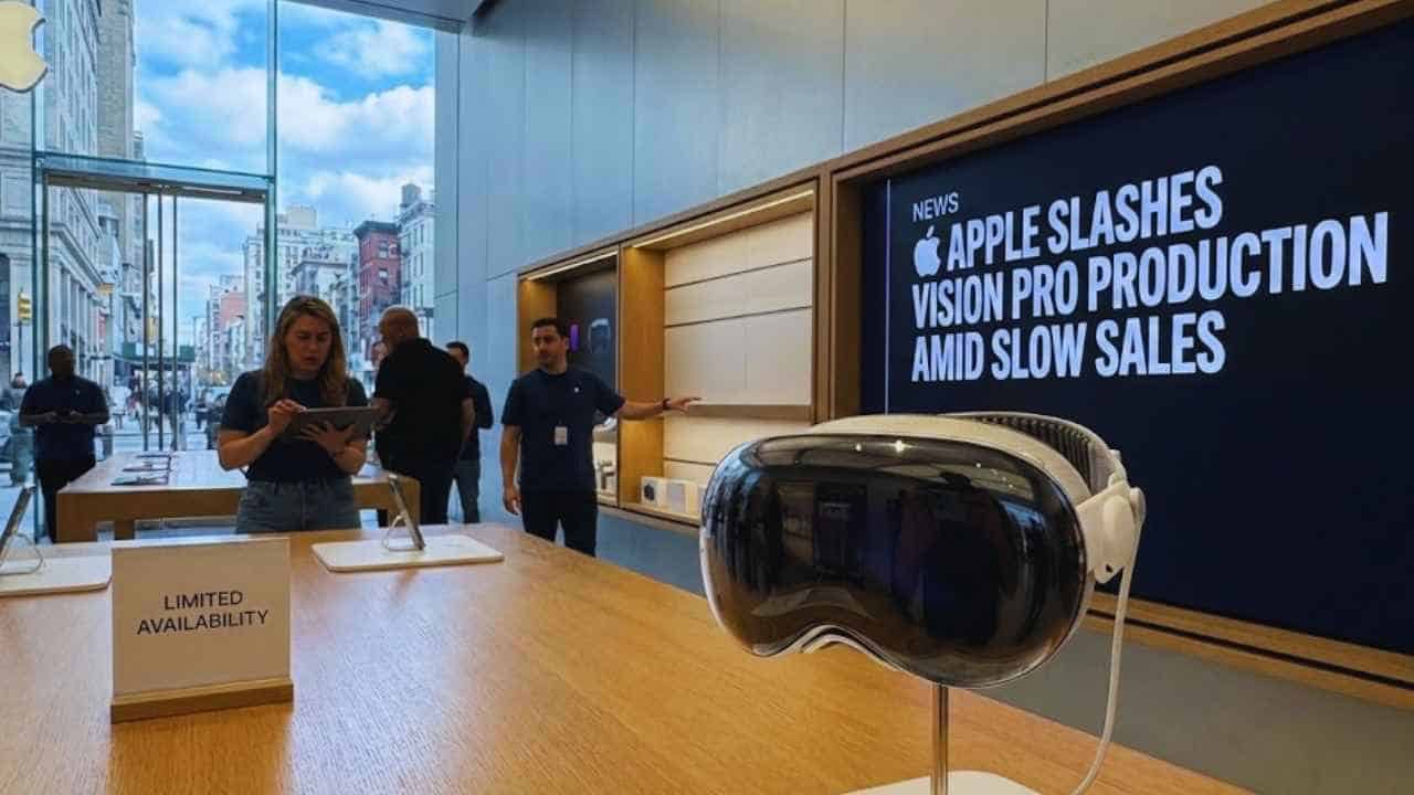 Apple Vision Pro Production Cuts After Weak Sales