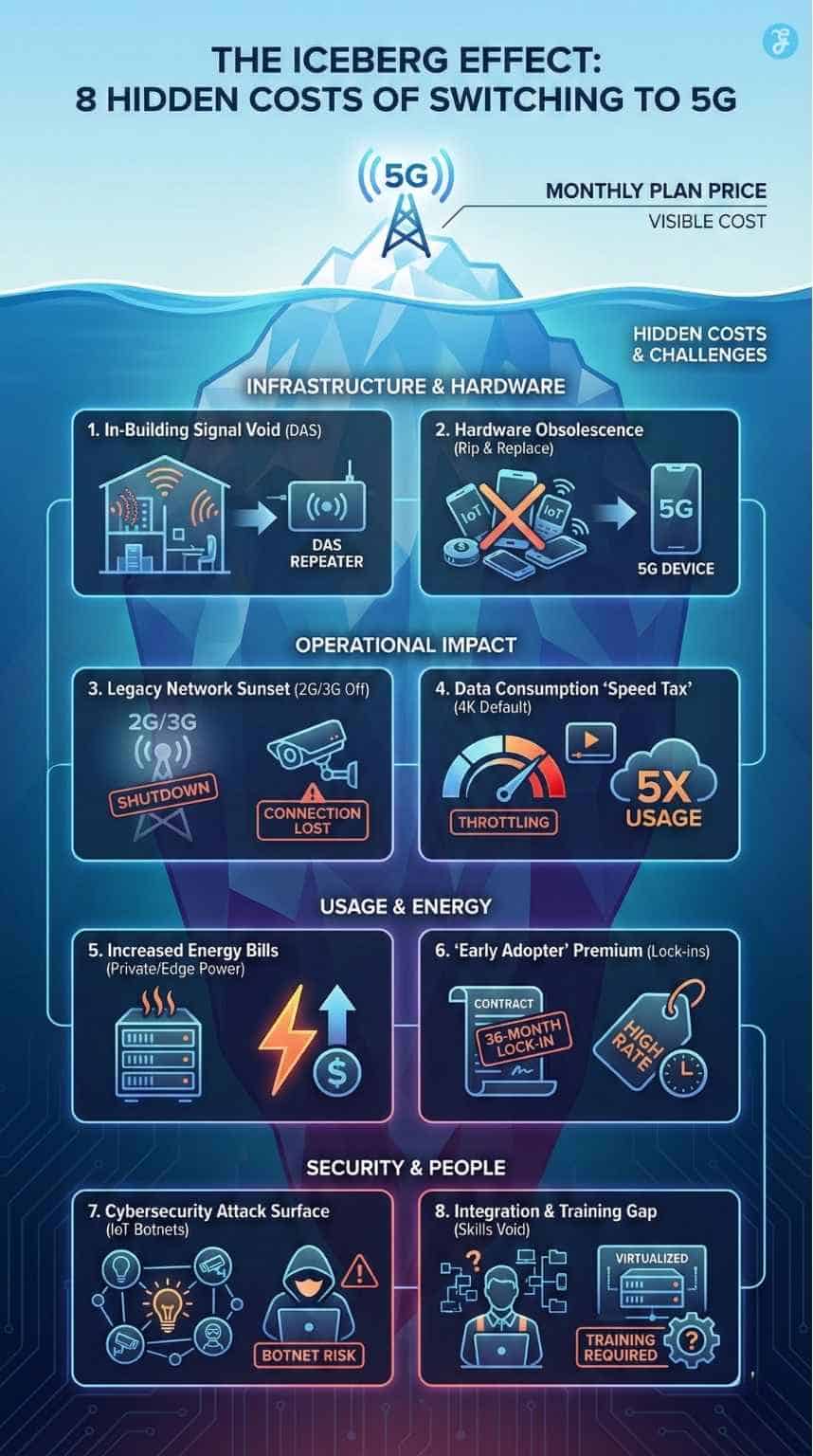 Hidden Costs of Switching to 5G