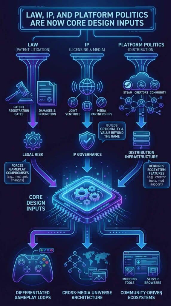 Law, IP, And Platform Politics Are Now Core Design Inputs
