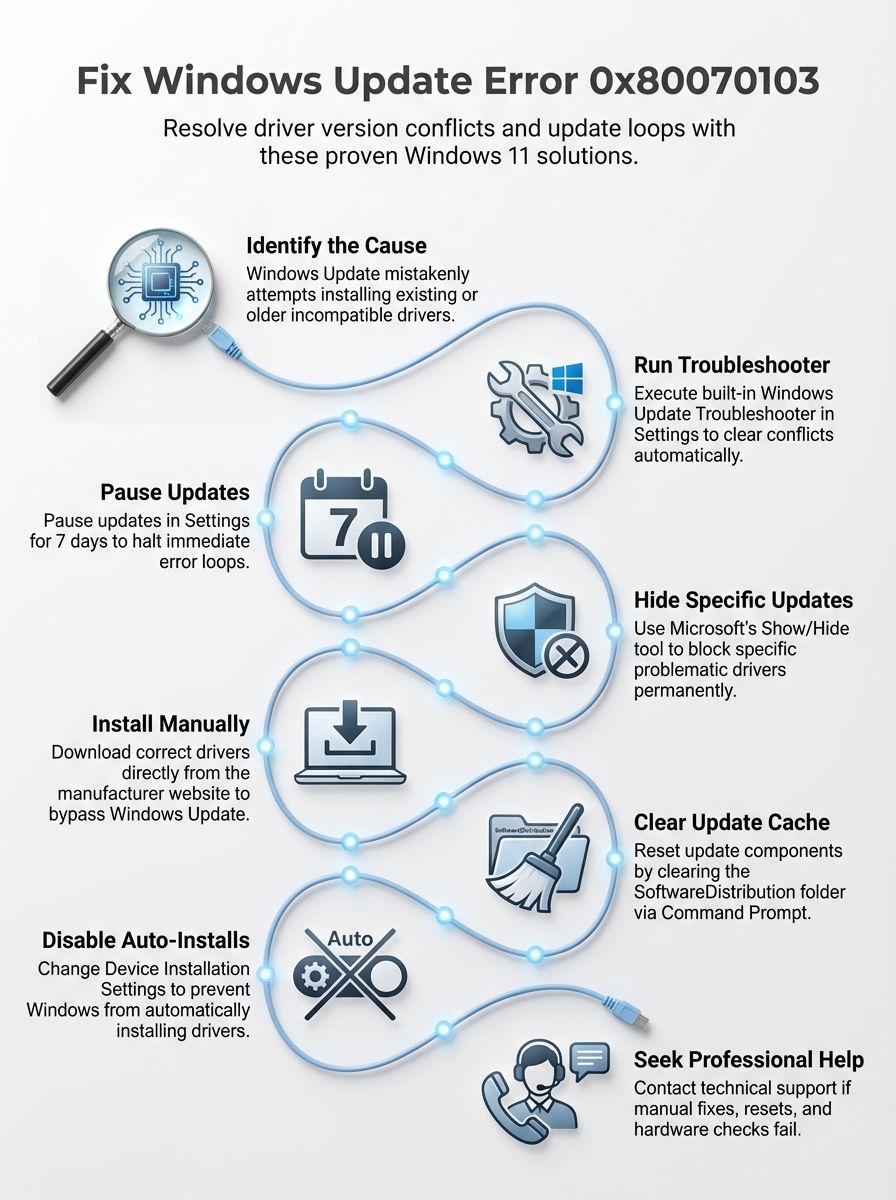 Quick Fixes for Error - 0x80070103
