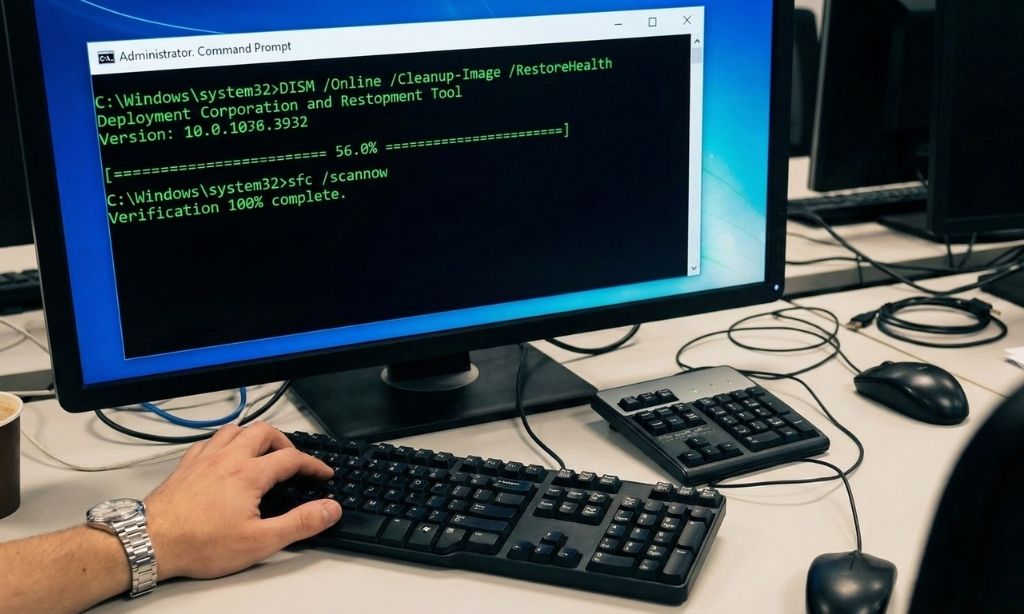 Repair Windows and reset the network stack