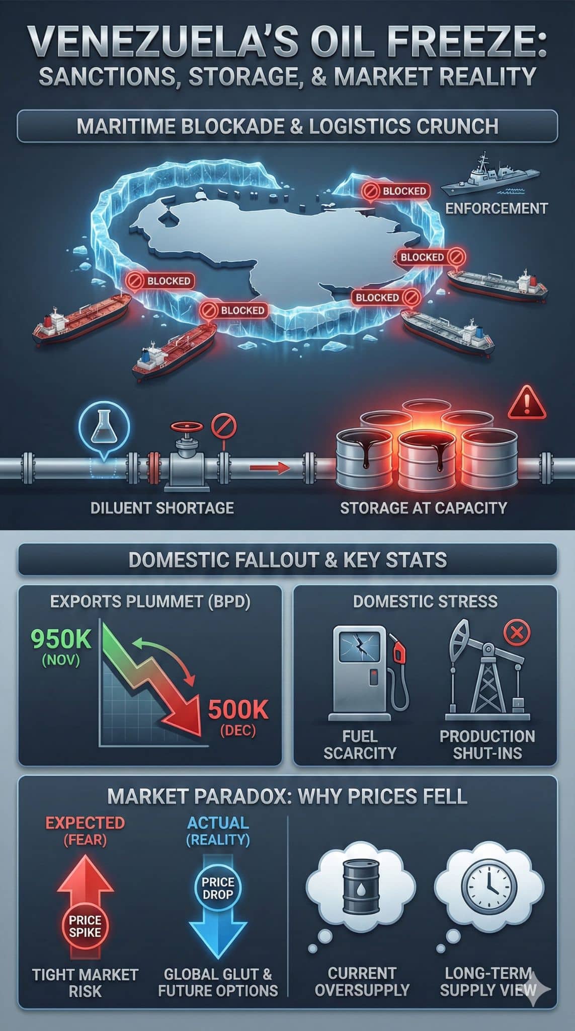 Venezuela Oil Exports Freeze