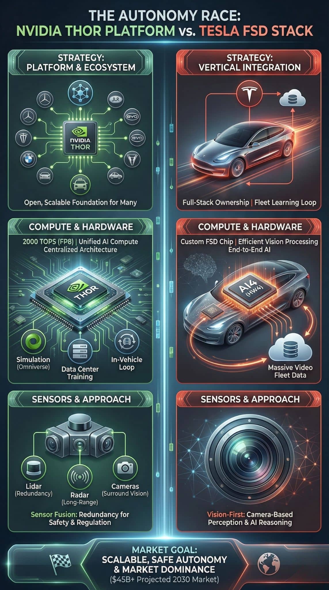 Nvidia Thor Chip vs Tesla FSD